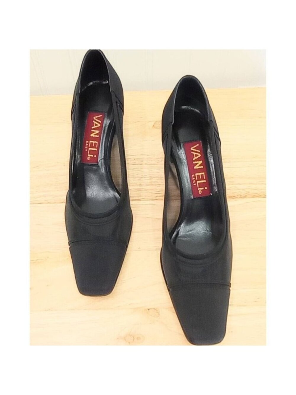 IOB VANELI black mesh mid heightβheels, square toe, square heel size 7.5 N